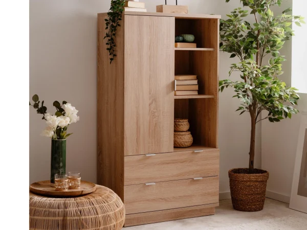 Armoire CHELSEA 1 Porte 2 Tiroirs Chêne Sonoma comparez les prix 1