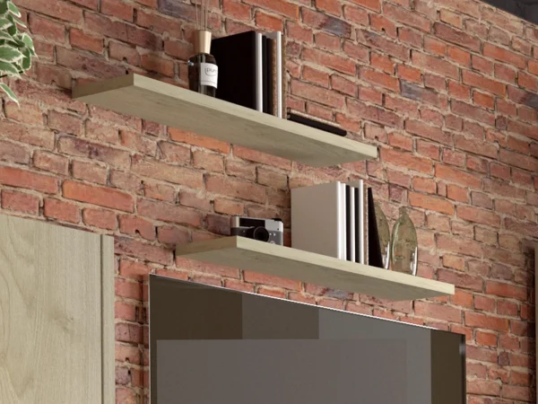 soldes ligne Lot De 2 étagères RUSTY 105 Cm Chêne 1