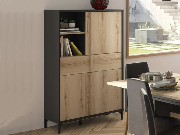 magasin solde Armoire ESTELLE 3 Portes 1 Tiroir Chêne Helvezia 1