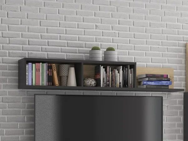 Étagère ESTELLE 160 Cm Chêne Helvezia/noir Livraison Standard/Rapide 1