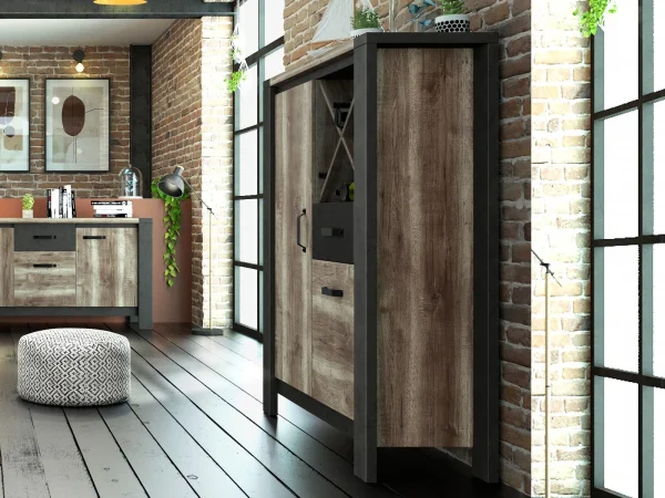 Armoire MALTELO 2 Portes 1 Tiroir Canyon Hickory/matera excellents soldes 1