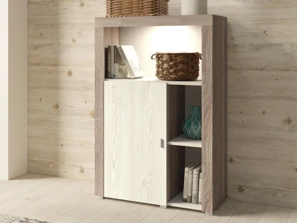 Armoire NILA 1 Porte 3 Niches Bouleau Cibiu/sonoma Truffé en ligne vente 1