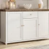 Commode EVOCO 3 Portes 1 Tiroir Chêne Ribbec/blanc Pas Cher soldes France 17