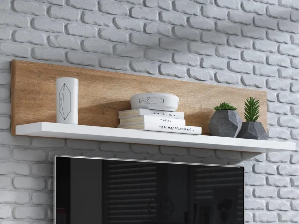 Etagère Murale BOTSWANA 150 Cm Blanc/chêne Grandson vente en ligne 1