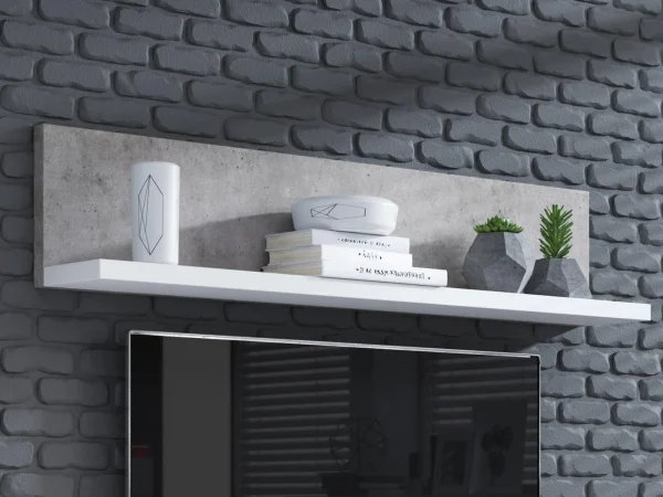 Etagère Murale BOTSWANA 150 Cm Béton pas cher en vente 1