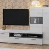 en france Mur Tv-hifi I CARLOS 4 Portes Blanc/blanc Brillant 17