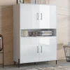 Armoire RUMA 4 Portes Blanc/blanc Brillant Top ventes 22