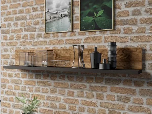 Large choix en ligne Étagère TARO 150 Cm Chêne Canyon/noir 1