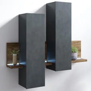 Mur Tv-hifi BOTSWANA 2 Tiroirs 2 Niches Matera/chêne Appenzeller commentaire favorable 9