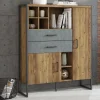 nouvelle saison Commode Haute MODECO 2 Portes 2 Tiroirs Appenzeller/matera Clair 26