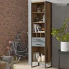 luxe soldes Bibliothèque MODECO 2 Tiroirs 7 Niches Appenzeller/matera Clair 17