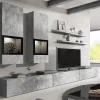 Mur Tv-hifi BABEL 5 Portes Béton Avec Led achat pas cher 20