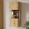 Officielle Armoire Murale AVATAR 1 Porte Chêne Artisan Avec Led 16