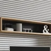 Étagère Murale ASTER 150 Cm Noir Mat/chêne Taurus magasin solde 20