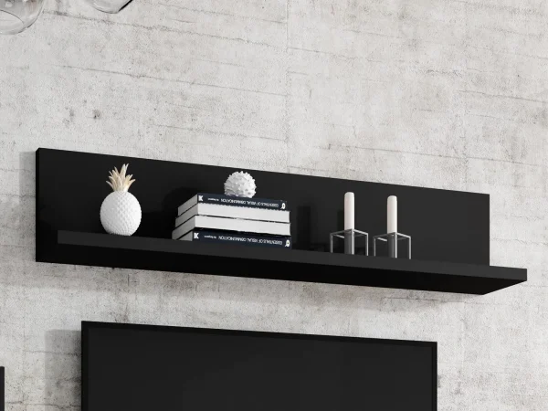 Etagère Murale BOTSWANA 150 Cm Noir Mat fashion pas cher 1