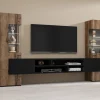 à prix très bas Mur Tv-hifi KODI 4 Portes Chêne Monastère/noir 19