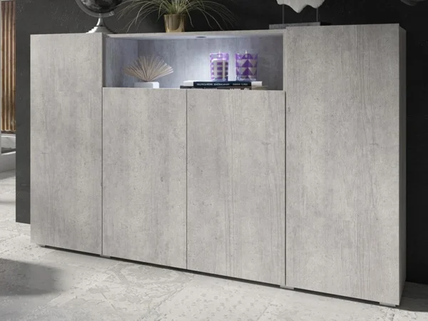 Commode DOLES 4 Portes Béton Colorado ultratendance 1