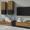 boutiqued pas cher Mur Tv-hifi POWAR 5 Portes Noyer Satiné 25