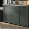 Commode EVOCO 3 Portes 1 Tiroir Chêne Ribbec/vert Top ventes 17