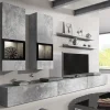 Mur Tv-hifi BABEL 5 Portes Béton Sans Led haute qualité 17