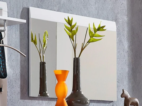 Miroir PITTA 89 Cm Blanc Brillant marque pas cher 1