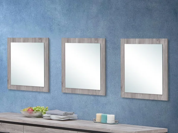 Lot De 3 Miroirs ELINA Chêne Gris destockage 1