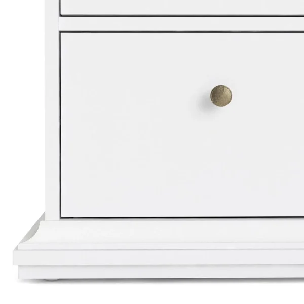 Commode PARISA 6 Tiroirs Blanc/chêne mode tendance 3