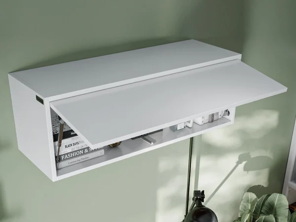 Armoire BARIO 1 Porte Abattante Blanc Mat marque pas cher en ligne 1