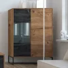 vente luxe pas cher Armoire DARKO 2 Portes Chêne Ribbec/noir Sans Led 19