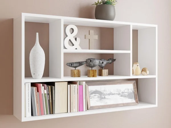 Étagère PAPOK 100 Cm Blanc soldes luxe 1