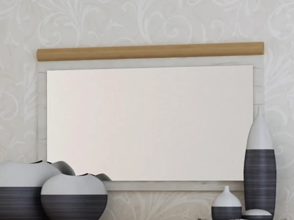 Miroir KORFA 120 Cm Blanc/brun Doré mode pas cher 1