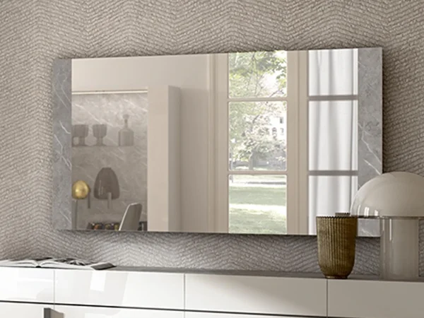 mode Miroir Rectangulaire MIRAS 138 Cm Marbre Gris 1