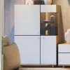 Armoire MODO 3 Portes Chêne Artisan/blanc Alpin Sans Led grande promotion 26