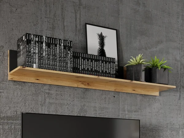 à prix d'occasion Étagère MOJO 150 Cm Noir/chêne 1