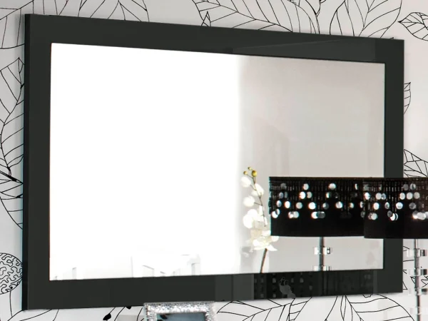 Paiement sécurisé Miroir ETNA 140 Cm Noir Brillant 1