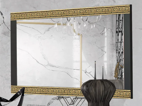 vente luxe pas cher Miroir SIMBA 140 Cm Noir/or 1