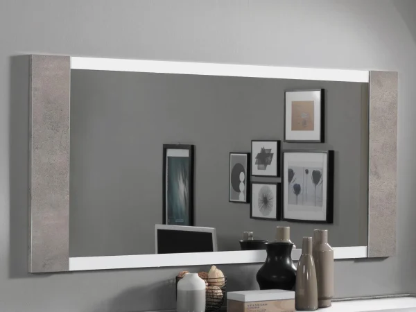 grande surprise Miroir Rectangulaire RANDY 170 Cm Béton/blanc 1
