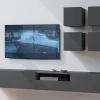 Réductions Mur Tv-hifi ENJOLY 6 Portes 1 Tiroir Graphite 22