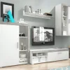 à prix d'occasion Mur TV OLIVIA 3 Portes Blanc/béton 19