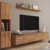 Mur Tv-hifi PARLO 4 Portes Chêne Wotan design à la mode 19