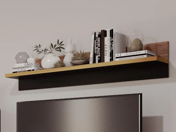 Étagère BELINI 150 Cm Chêne Versal/noir Vente 1