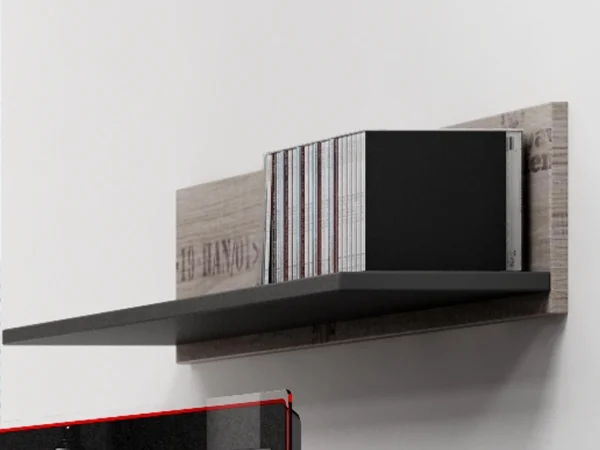 Etagère Murale SANGRIA Graphite/chêne Santana haute qualité 1