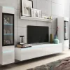 Mur Tv-hifi VITTORIO 6 Portes Blanc Brillant Avec Led Achat 13