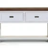 exclusivement disponibles Console CASABLANCA 2 Tiroirs Havanna/blanc 19