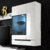 Armoire Murale HERCULE 2 Portes Blanc/blanc Laqué Sans Led magasin pas cher 17