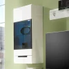 Armoire Murale HERCULE 1 Porte (gauche) Blanc/blanc Laqué Avec Led ultratendance 17