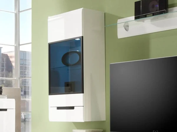 REMISE allant jusqu. Armoire Murale HERCULE 1 Porte (gauche) Blanc Sans Led 1