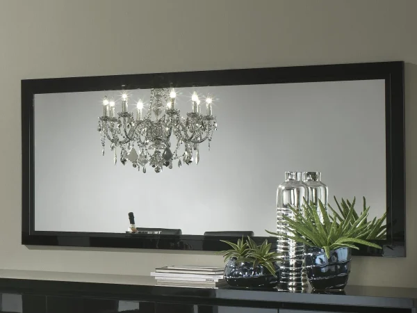 Miroir ROMEO 180 Cm Noir Laque Retour gratuit en magasin. 1