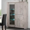 soldes magasin Vitrine WARRIOR 4 Portes Chêne Gris 17