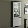 Nouvelle tendance Vitrine REBECCA 2 Portes Noir Laque/blanc Laque Avec Led 19